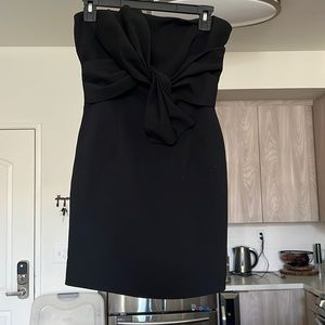 NWT Size 6 Black Likely strapless dress with bow